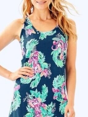 Lilly Pulitzer Raylee Dress Inky Navy Peanut Gallery